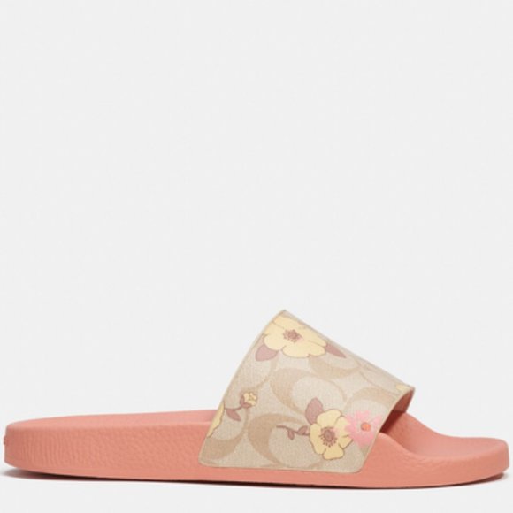 NWT Coach Uli Sport Slide In Signature Canvas With Floral Cluster Print - CI123 - Picture 2 of 4